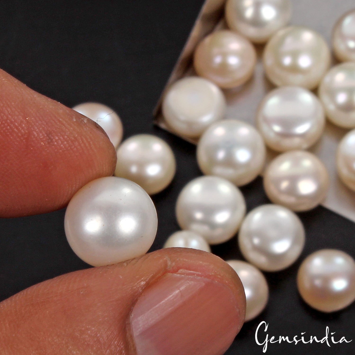 Wholesale Lot of 9-11mm Freshwater Pearl Round Loose Rring Size Gemstone 120 Cts