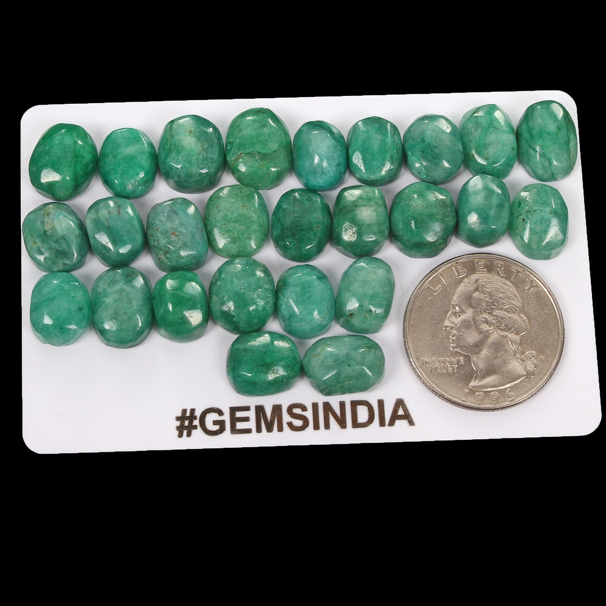 Certified 126.90 Cts/26 Pcs Natural Brazilian Green Emerald Oval Cab Loose Gems