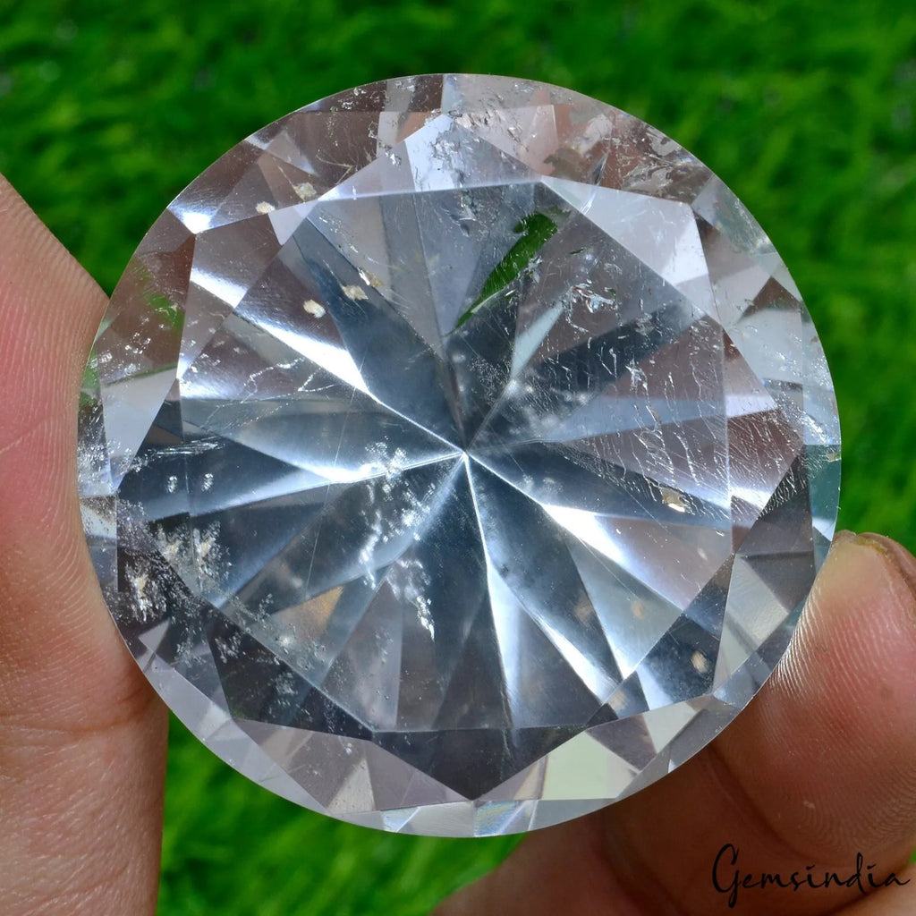Diamond Loose Gemstone, Untreated, White — 43x40 mm, 278.40 Ct, Brazil