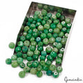 880 Ct Natural Green Emerald Round Cut 10-13mm Loose Drilled jewelry Beads~98 Pc