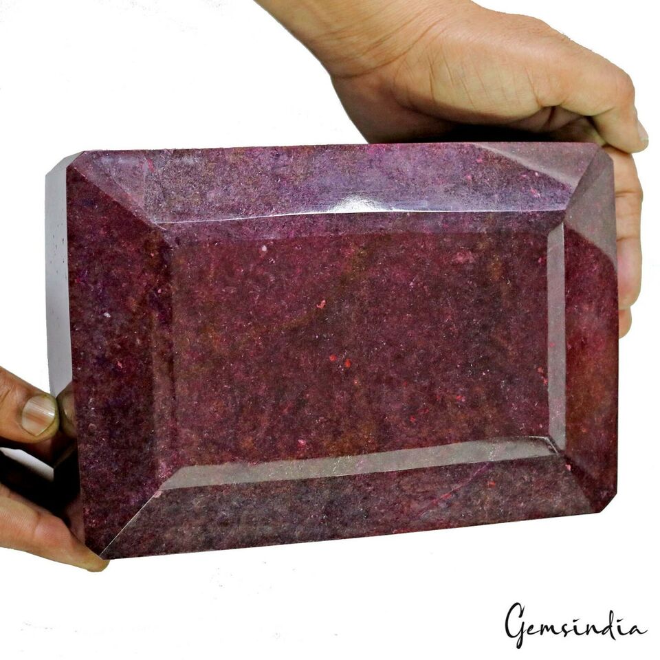 8.8 Kilo Natural Ruby Top Grade Madagascar Large Size Octagon Cut Gemstone AAA