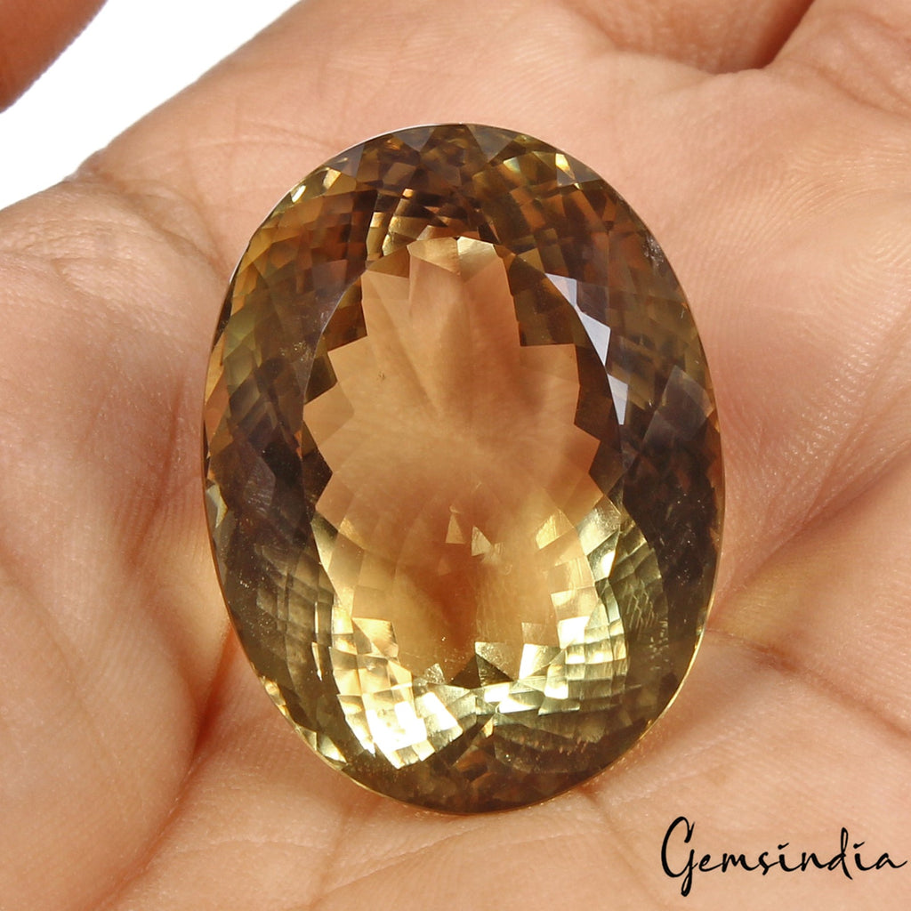 104.65 Cts Natural Untreated Golden Honey Citrine Oval Loose Gem For Pendant