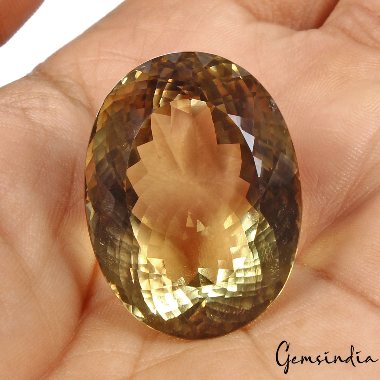 104.65 Cts Natural Untreated Golden Honey Citrine Oval Loose Gem For Pendant
