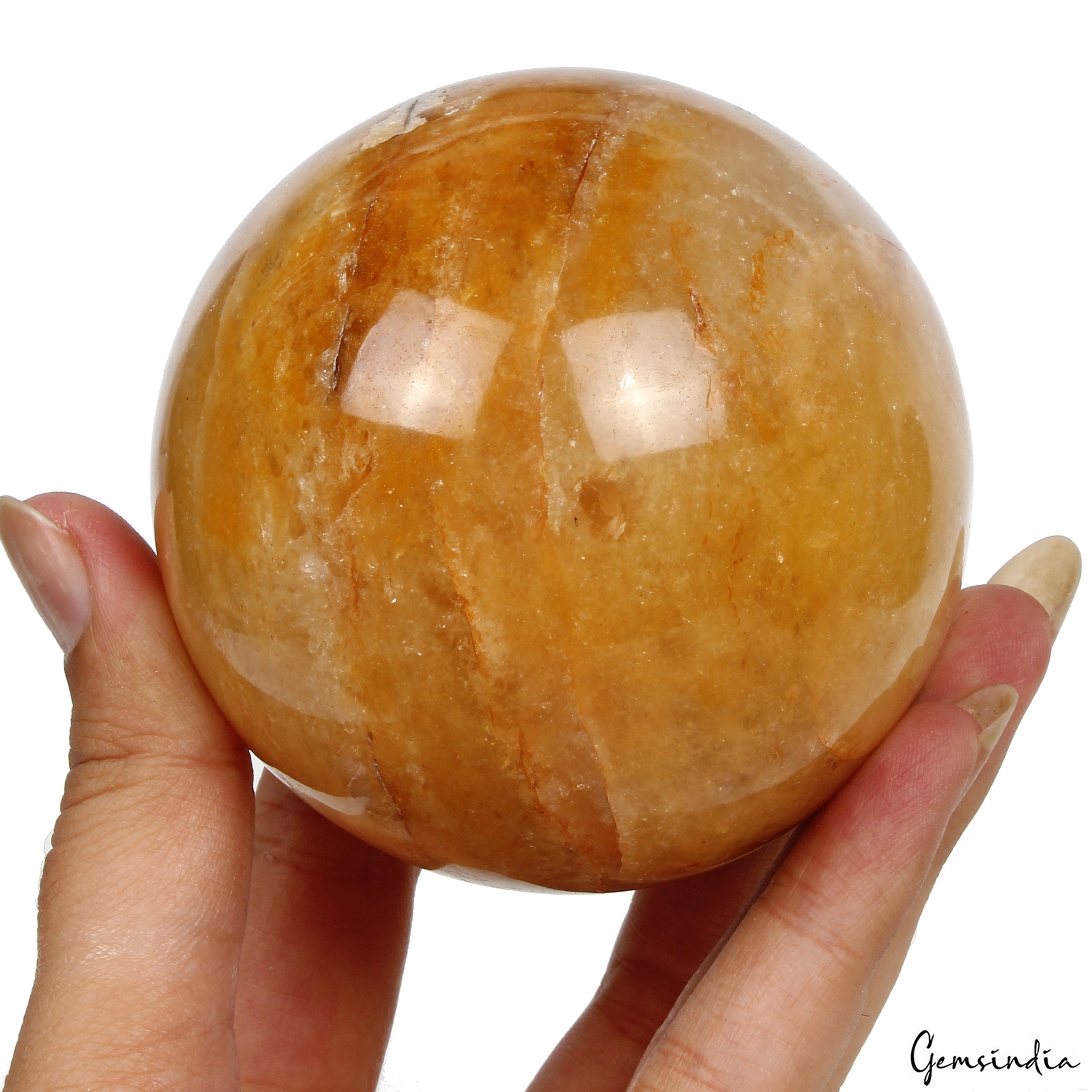 2810 Ct Natural Yellow Aventurine Healing Crystal Mineral Sphere With Stand 3"