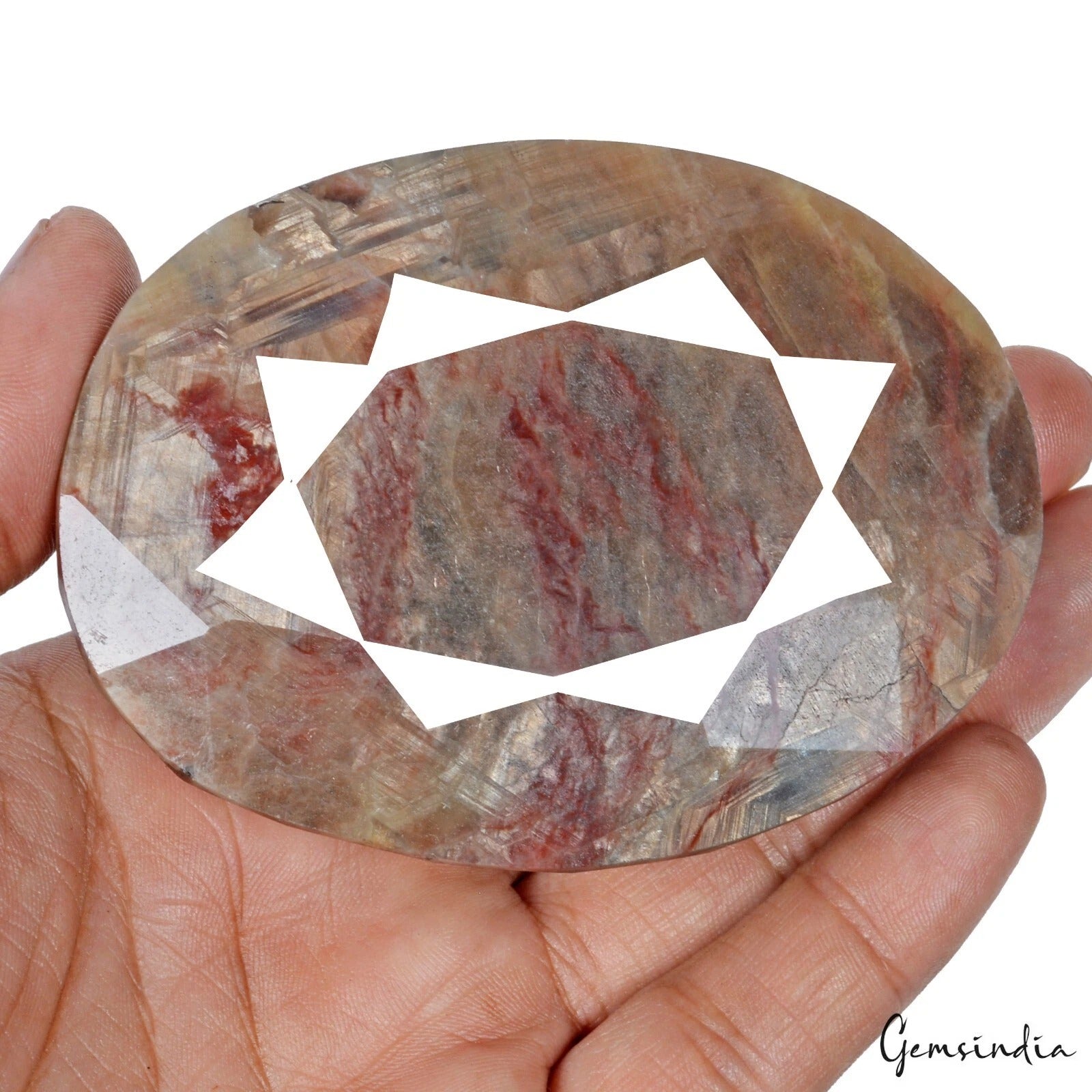 Large 2240 Ct Natural Untreated Brown Sapphire w/ Red Streaks Oval Cut Gemstone