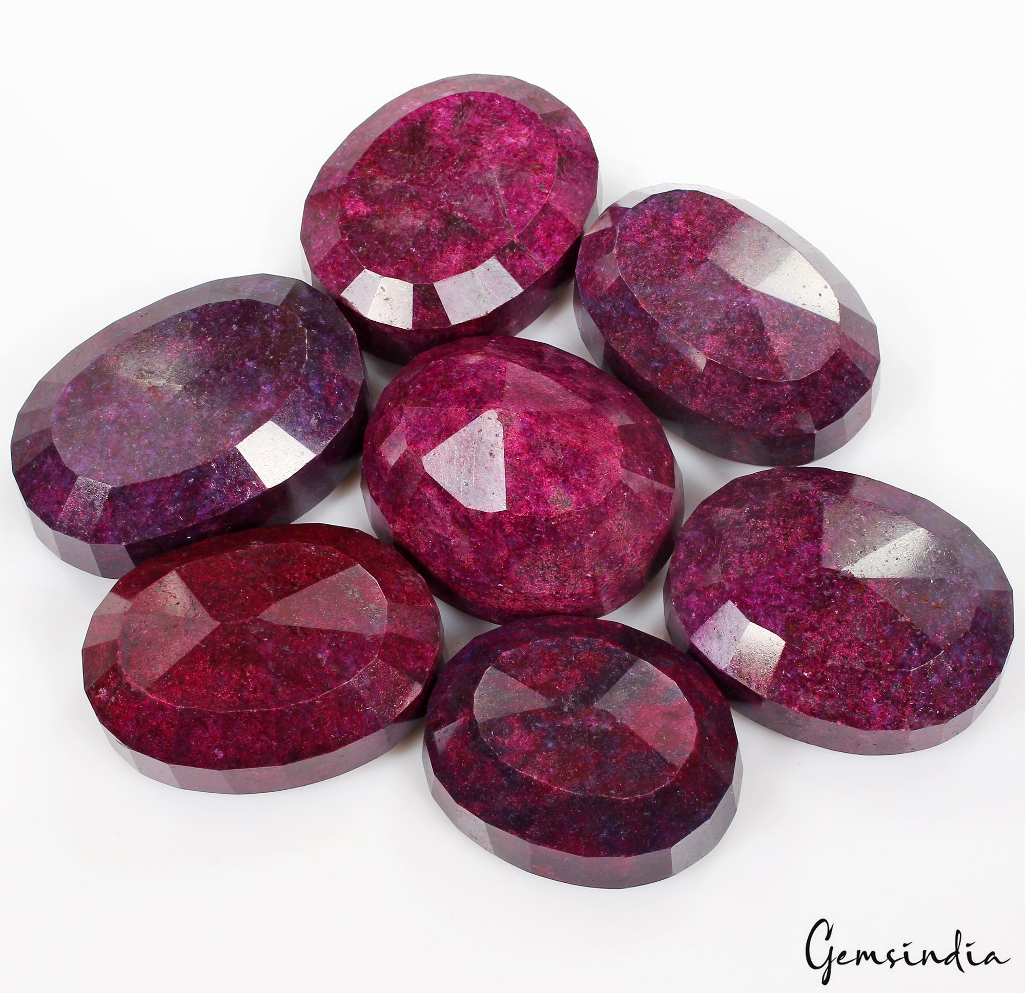 Natural Red Ruby 7500 Ct Oval Cut Loose Earth mined Gemstone from Madagascar 7Pc