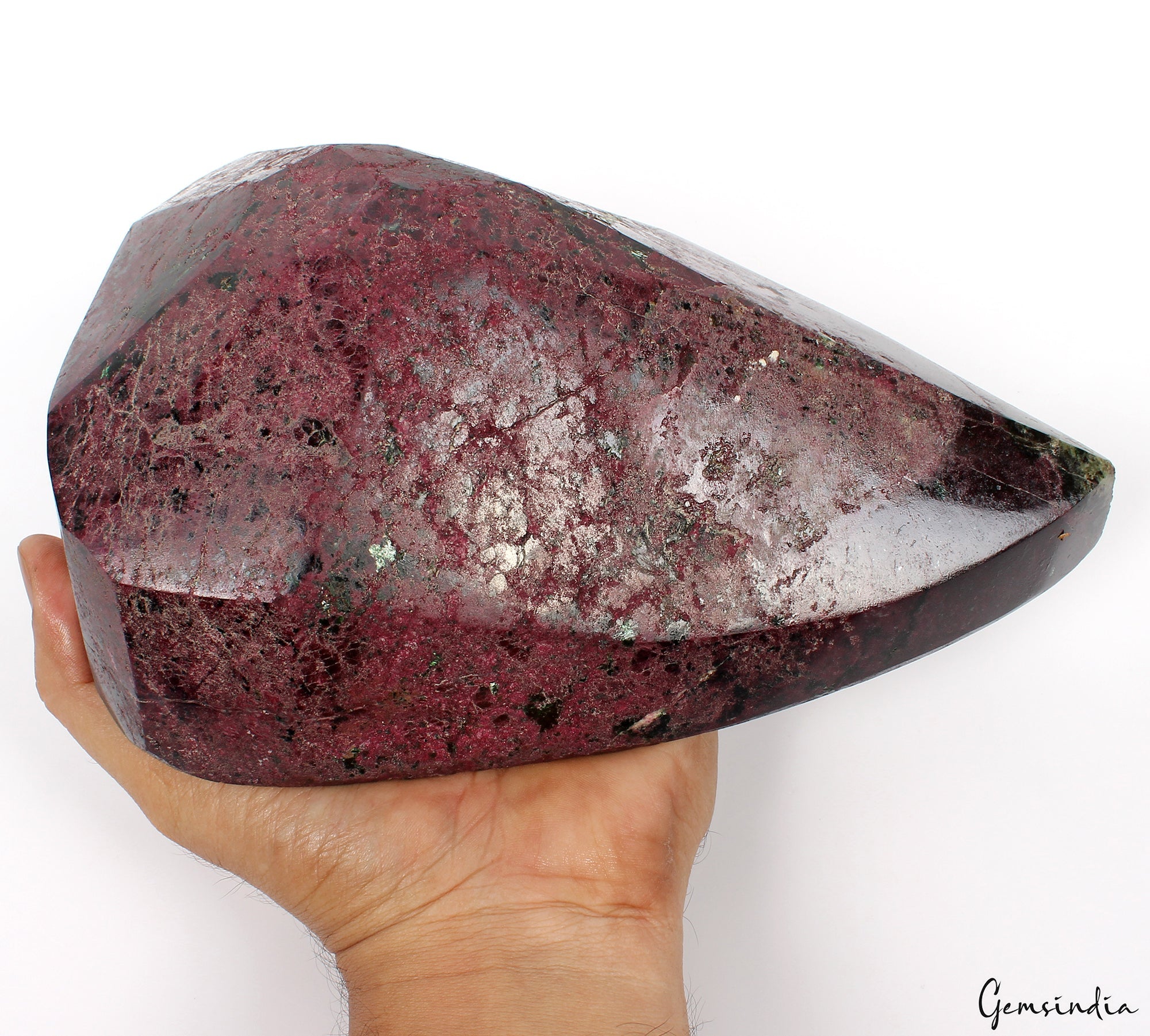 Natural Untreated Red Ruby 4.8 kilo Very Large Pear Cut Loose Gemstone w/ Stand
