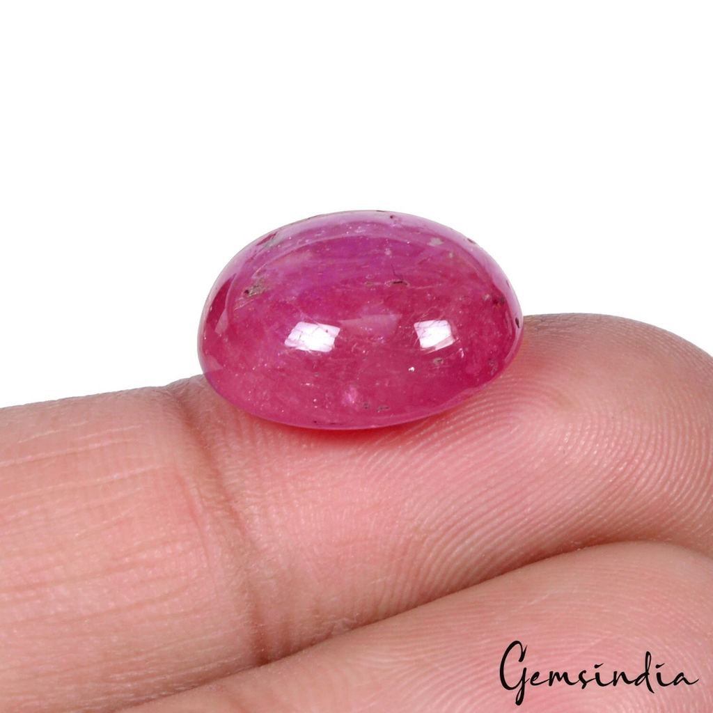 IGL&I Certified 15.80 Cts Natural Mozambique Pink Red Ruby Oval Cab Gem For Ring