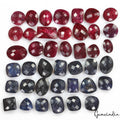 470 Cts/41 Pcs Natural Red Ruby Blue Sapphire Mixed Checker Cut Gems For Jewelry