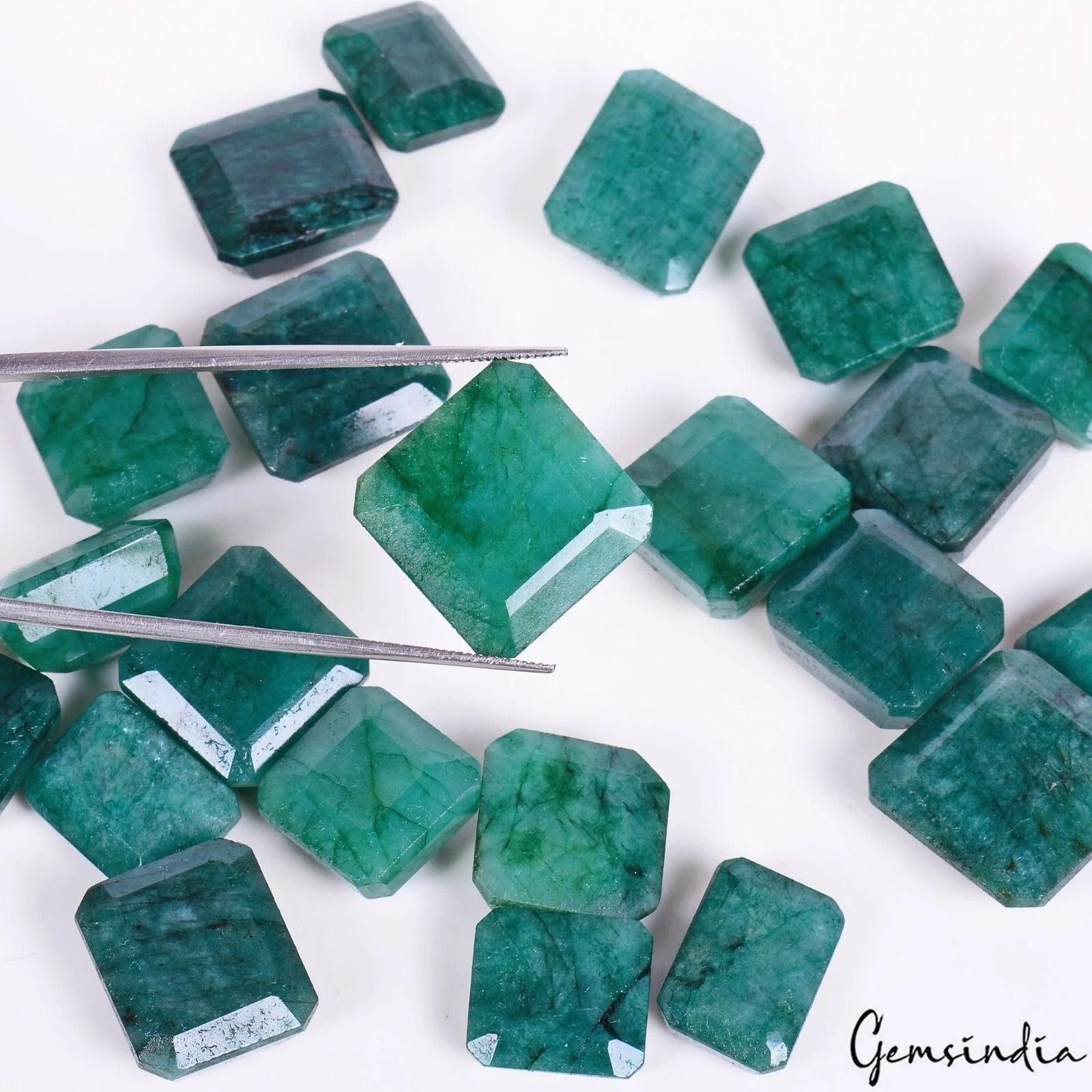 ZAMBIAN Emerald 390 Ct. Natural GREEN Octagon Loose Gemstone Certified 13-18mm