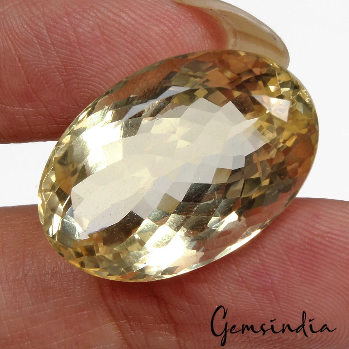 Natural Untreated Yellow Citrine Oval Cut Loose Gems 29.30 Ct For Making Jewelry