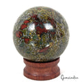 41mm Dragon Blood Stone Sphere Polished Jasper Orb Crytsal Healing Gem 560 Cts