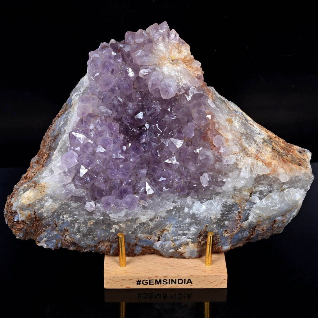 Amethyst Crystal Cluster, Untreated, Purple — 8x5.5x4 Inch, 1.99 Kg (9950 Ct), Uruguay
