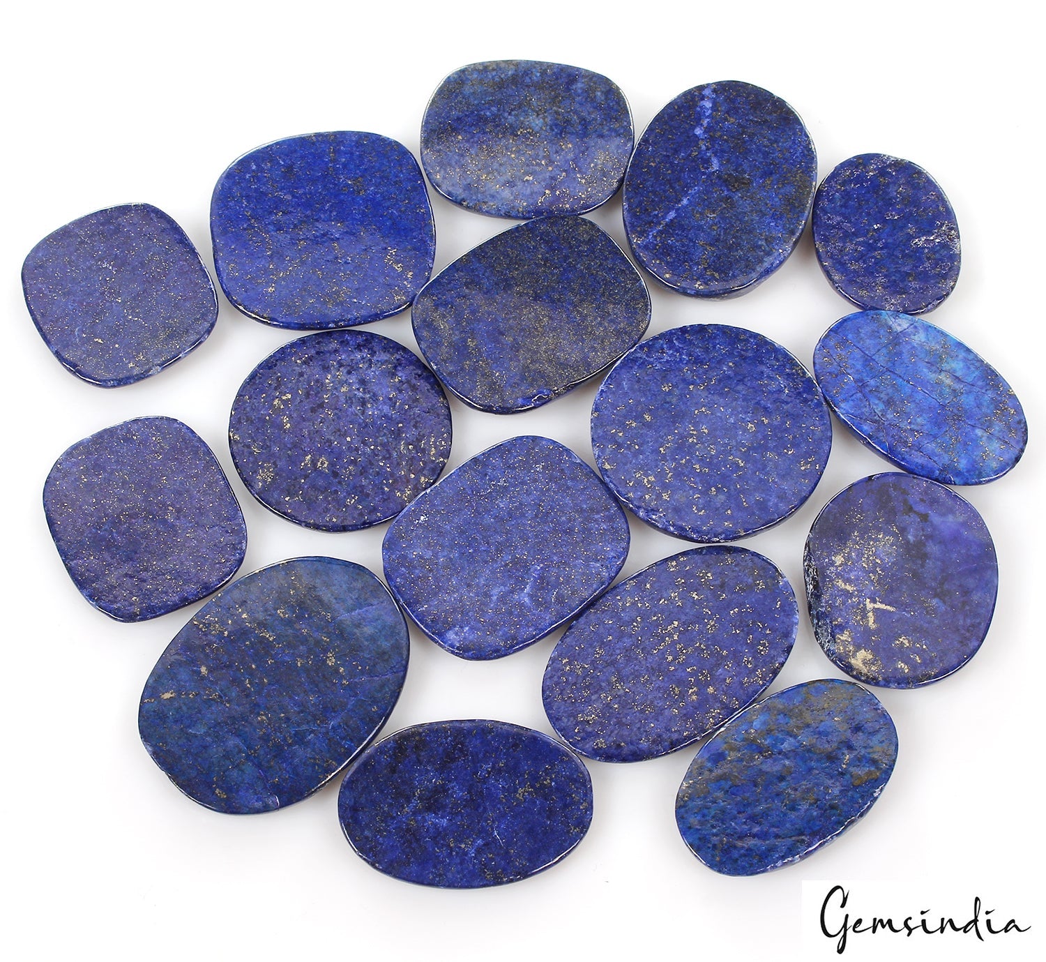 1130 Cts/16 Pcs Natural Blue Lapis Lazuli w Gold Flecks Mix Loose Wholesale Gems
