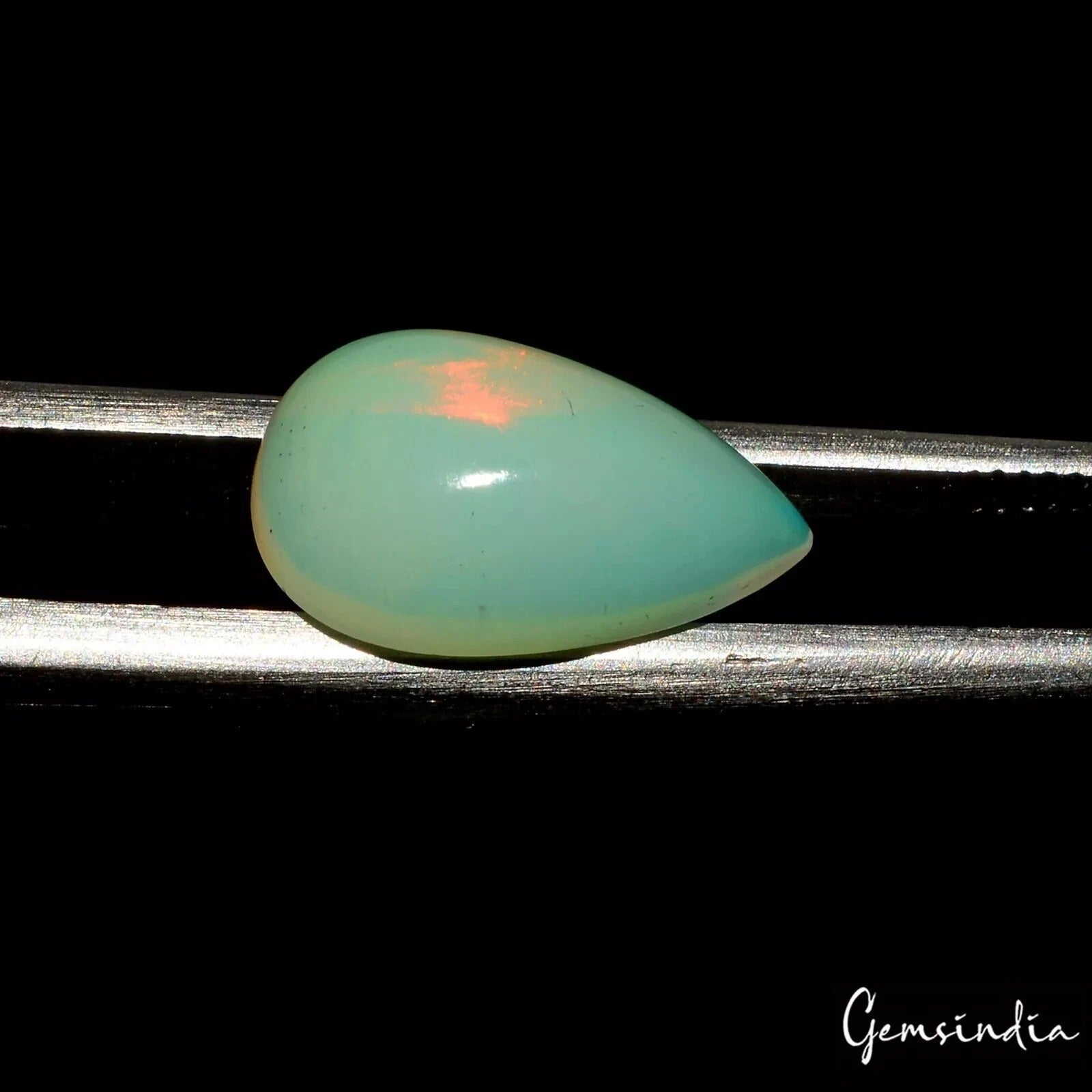Natural Ethiopian Pear Cabochon Welo Untreated Opal 2.00 Ct Gemstone For Jewelry
