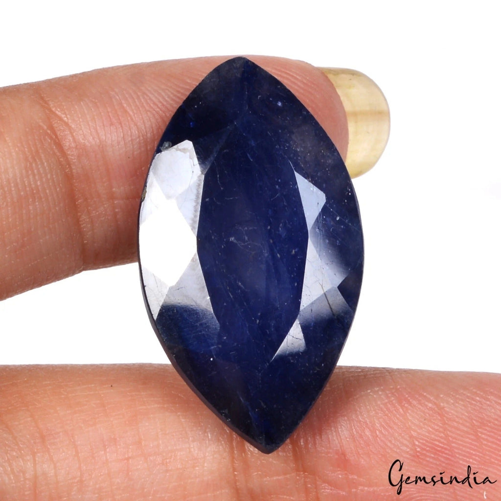 Certified 38.20 Cts Natural Blue Sapphire Marquise Cut AAA Grade Ceylon Gemstone