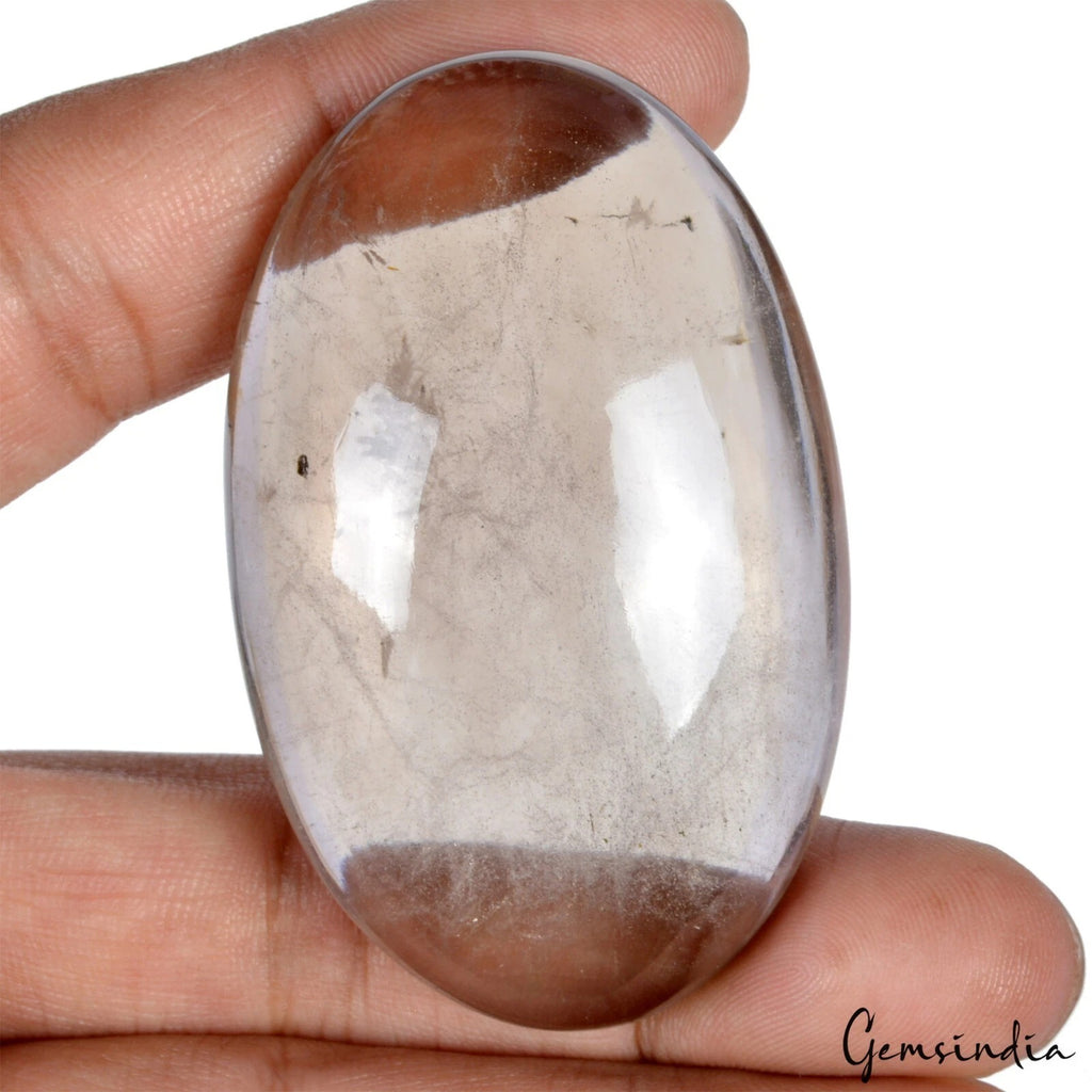 Smoky Quartz Cabochon, Untreated, Brown — 61x38x18mm, 320 Ct, Madagascar
