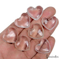 7 Heart Of White Quartz Healing Crystal Stones Reiki Chakra Collection 196.90 Ct