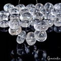 700 Ct/58 Pc Natural White Crystal Quartz Rondelle Cabochon Loose Gemstone Beads