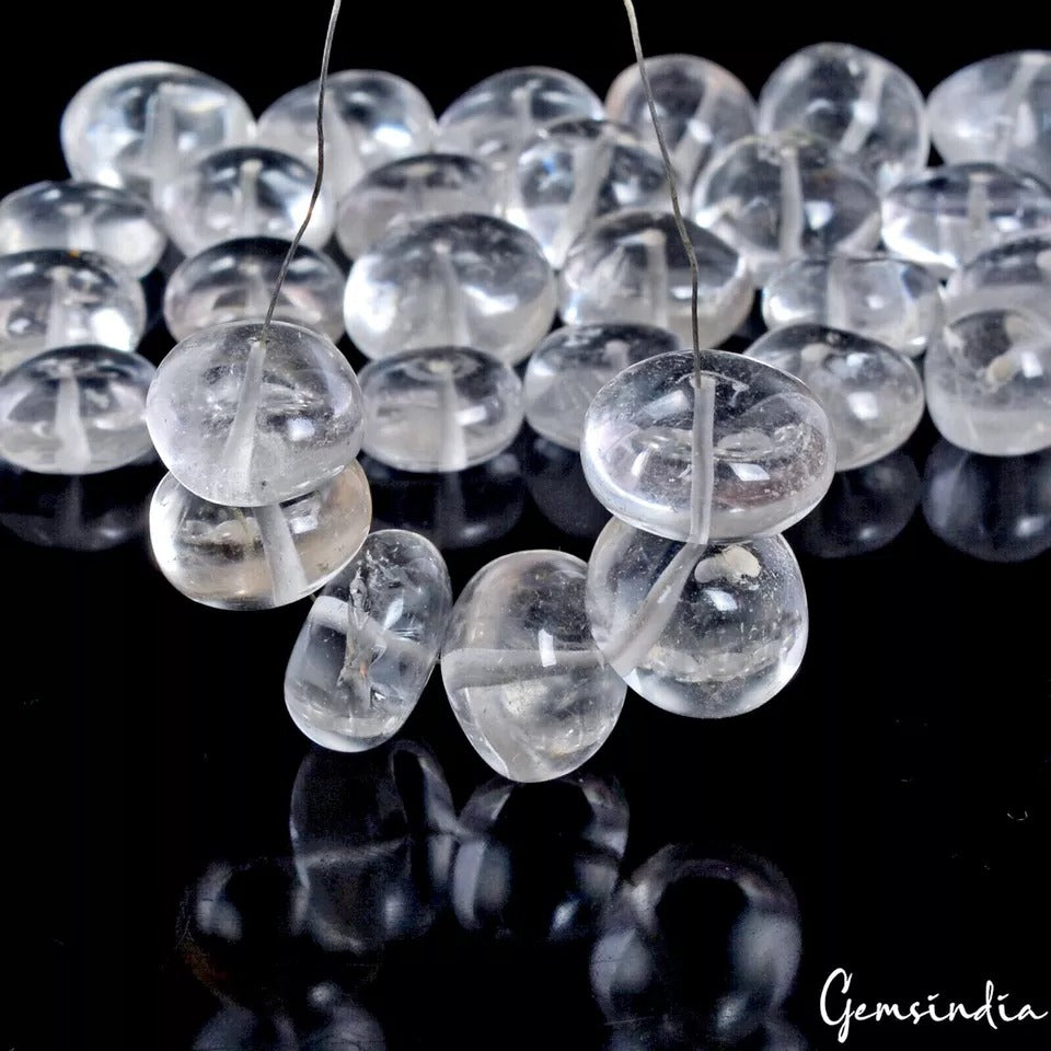 Quartz Beaded Strand, White — 11mm to 16mm, 700 Ct