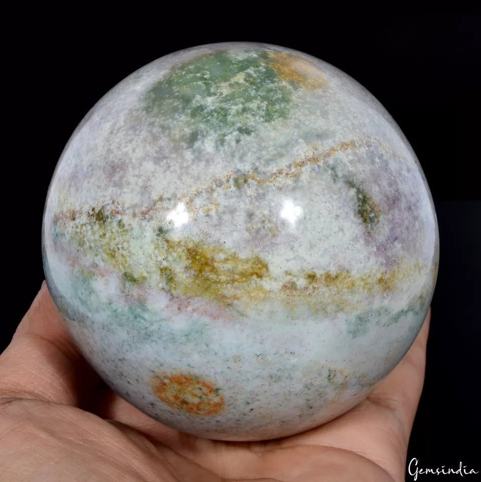4200 Cts Natural Untreated Moss Agate Huge Gems Sphere Crystal Healing Minerals