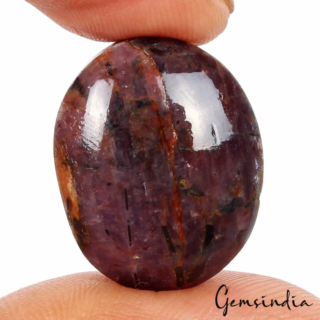 Certified 58.00 Ct Oval Cabochon Natural Red Star Ruby - Unheated, Gemstone