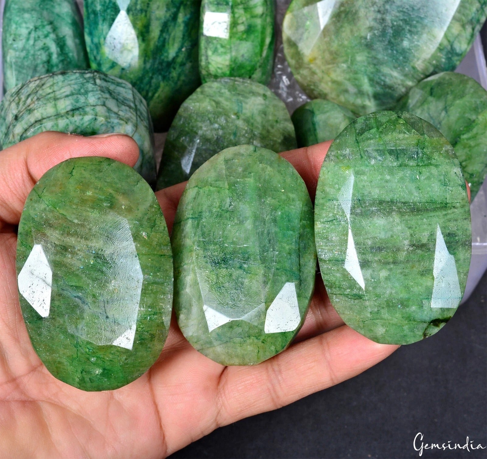 9780 Ct/11 Pc Natural Brazilian Green Emerald Mixed Cut Loose Gems Wholesale Lot