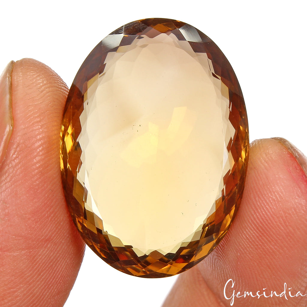 Citrine Loose Gemstone — 28x20x8 mm, 37.90 Ct, Brazil