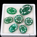 250 Cts/7 Pcs Natural Brazilian Green Emerald Mix Cut Loose Wholesale Gems Lot