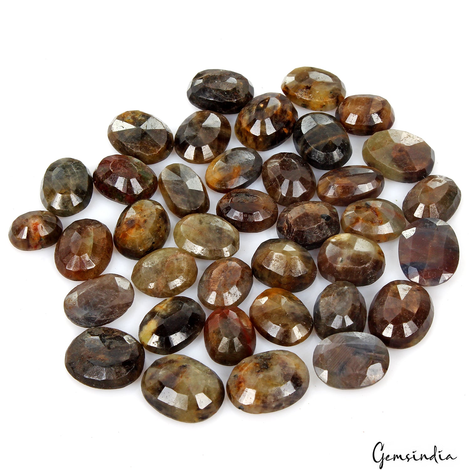 Sapphire Lot, Loose Gemstone, Untreated, Brown — 37 Pieces, 11mm to 16mm, 300 Ct