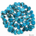 600 Ct/52 Pcs Natural USA Blue Spiderweb Turquoise Pear Cab Loose Wholesale Gems