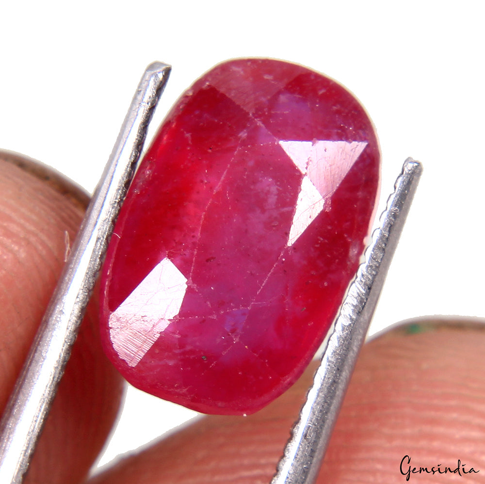 6.30Ct Oval Cut Red Ruby Natural Loose Gemstone Ring Size Beautiful Certified