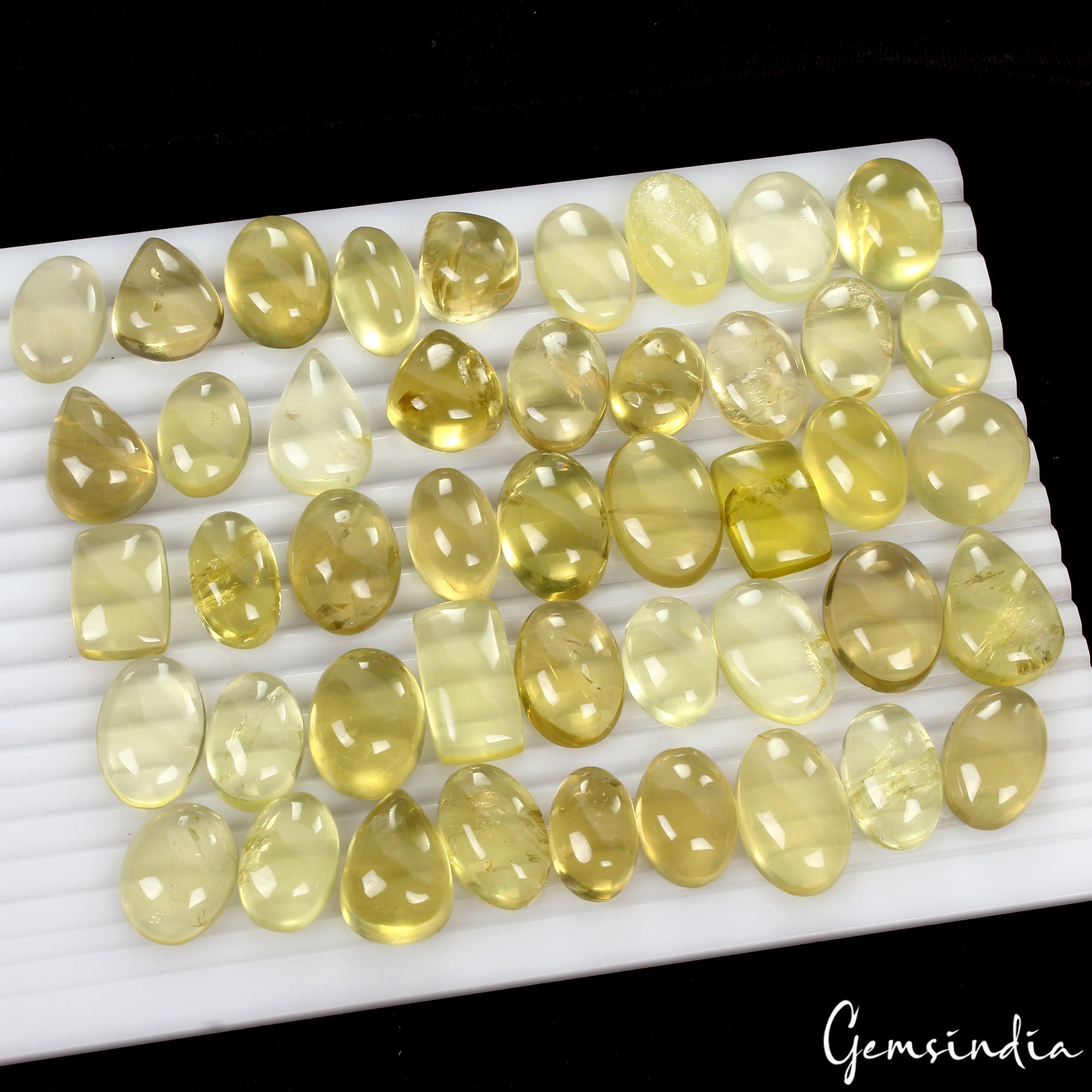 45 Pcs Lot Natural Citrine 17-24mm Mix Cabochon Loose Untreated Gemstones~1000Ct