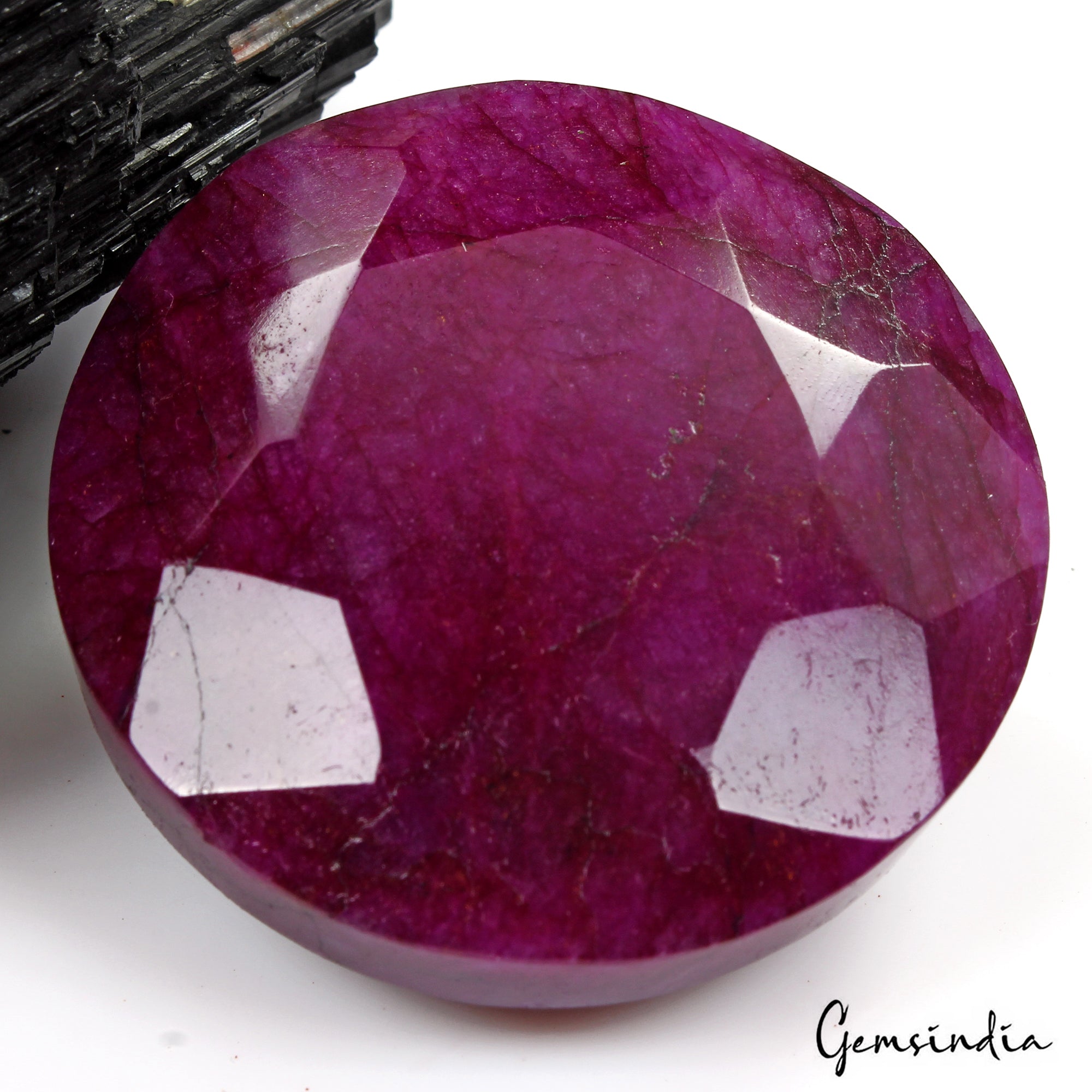 680 Ct Natural Pink Red USA Beryl Bixbite Round Cut Faceted Earth Mined Gemstone