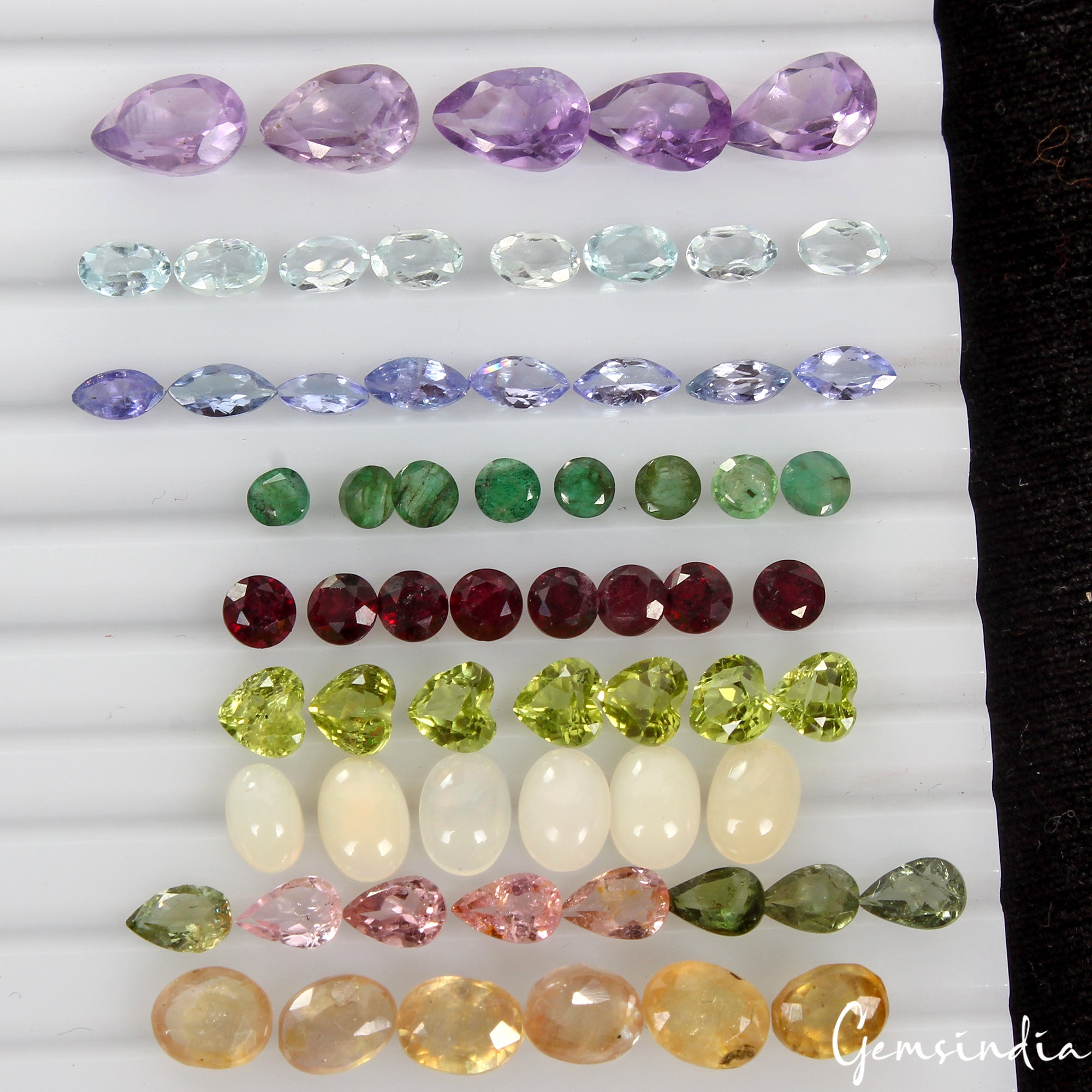 63 Pcs Estate Genuine Semi Precious Loose Mix Cut Multi Gemstone Lot Collection