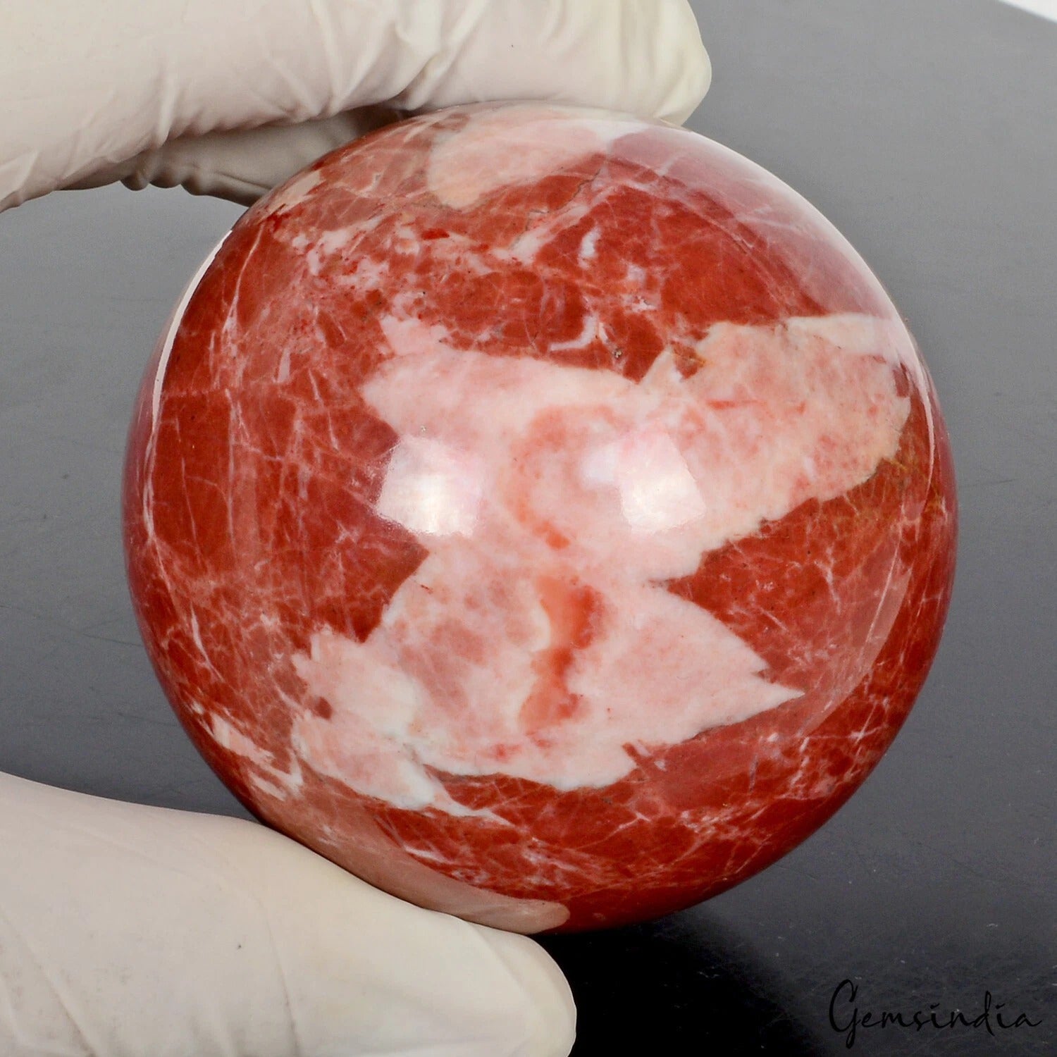 2600Ct Natural Dark Red Jasper Crystal Healing Mineral Sphere Ball Huge Gem 69mm