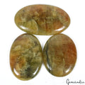 430 Ct Natural Untreated Yellow Beryl /Heliodor Oval Cab Loose 17-20mm Gemstones