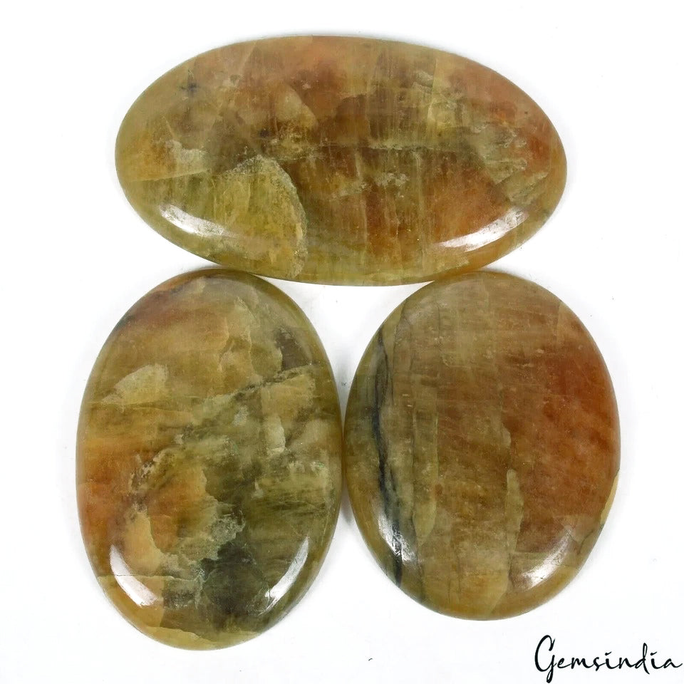 430 Ct Natural Untreated Yellow Beryl /Heliodor Oval Cab Loose 17-20mm Gemstones
