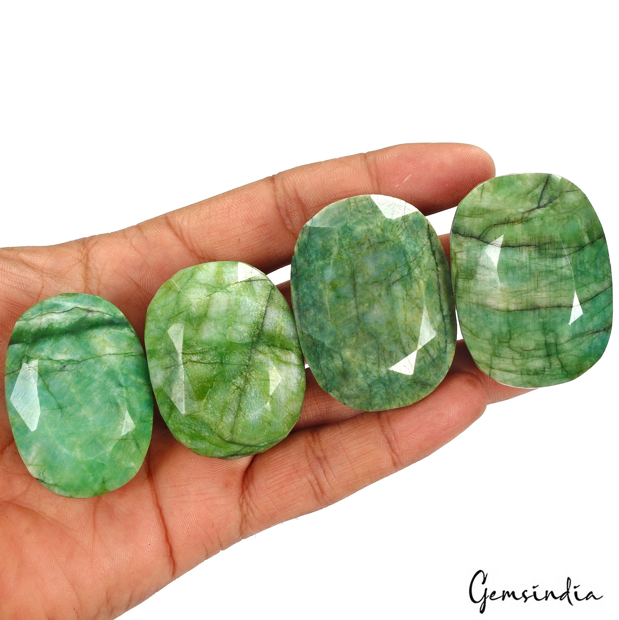 1280 Cts/4 Pcs Natural Brazilian Green Emerald Oval Cut Loose Wholesale Gems Lot