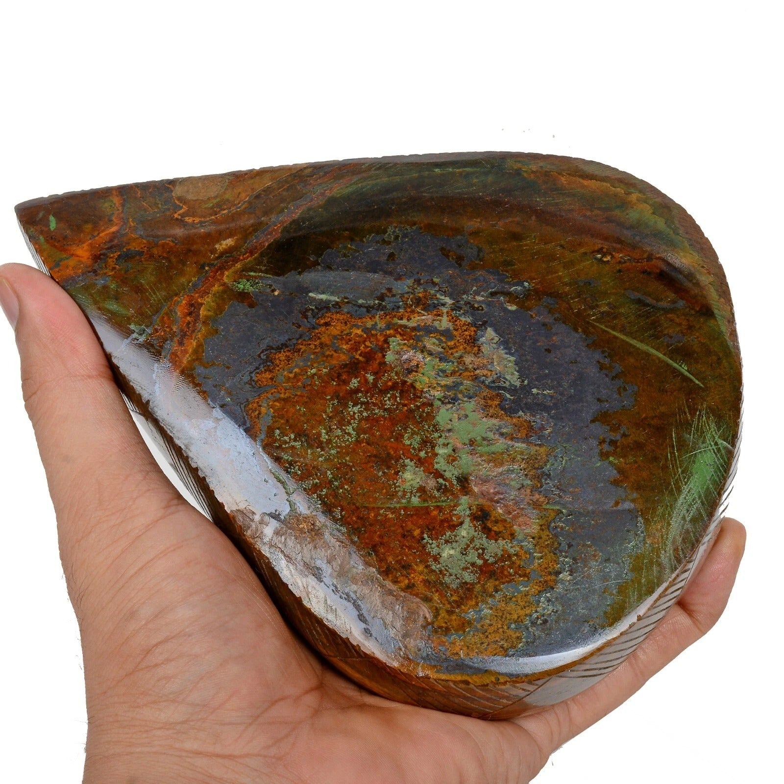 1.6kilo Natural Untreated Tiger Eye Moghul Hand Carved Magnificent Huge Gemstone