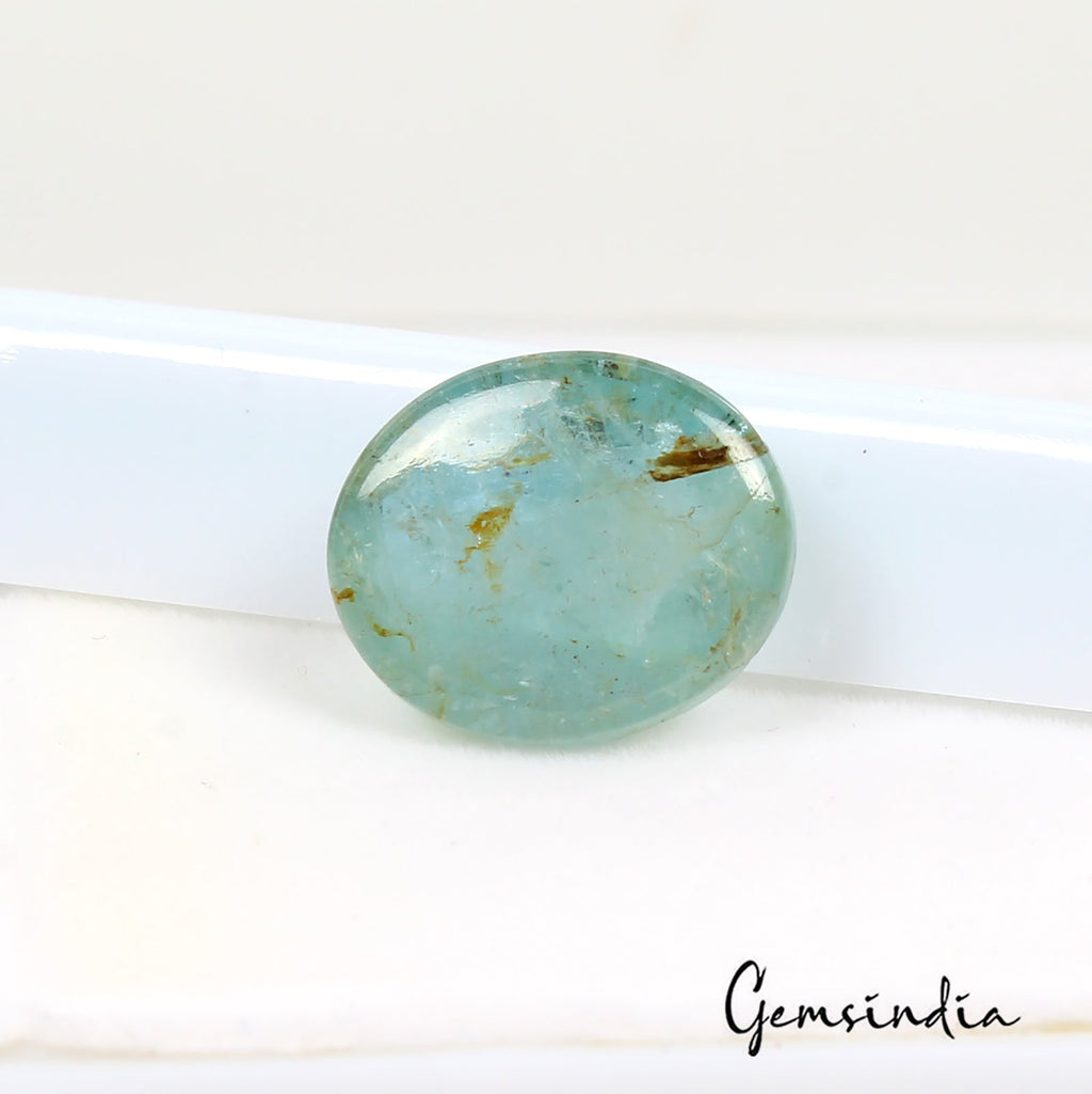 7.80Ct Natural Untreated Brazilian Blue Aquamarine Oval Checker Cut Gem For Ring
