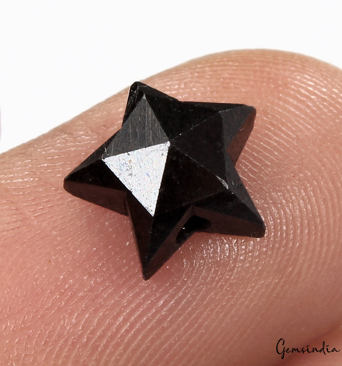 2.2 Carats 100% Natural Polished Star Shape Loose Earth Mined Black Diamond~10mm