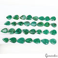460 Ct/31 Pcs Natural Brazilian Green Emerald Loose 17-22mm Pear Cut Gemstones