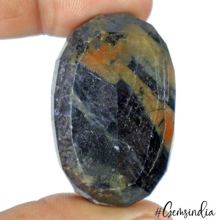 Natural Untreated Black Sapphire 241.70 Ct Oval Faceted Pendant Size Loose Gems