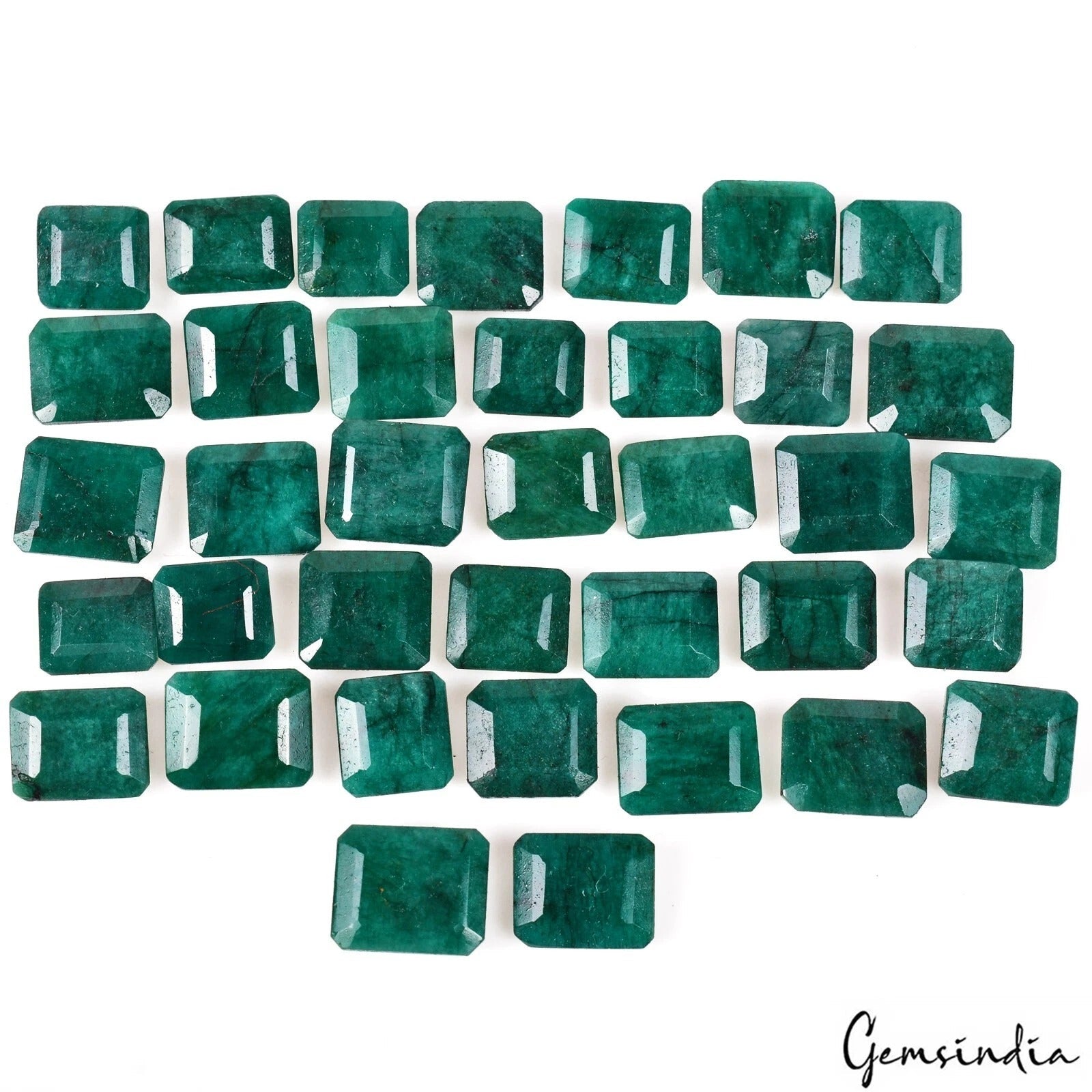 Certified Natural 300 Cts Fine Cut Brazilian Green Emerald Loose Gemstones Lot