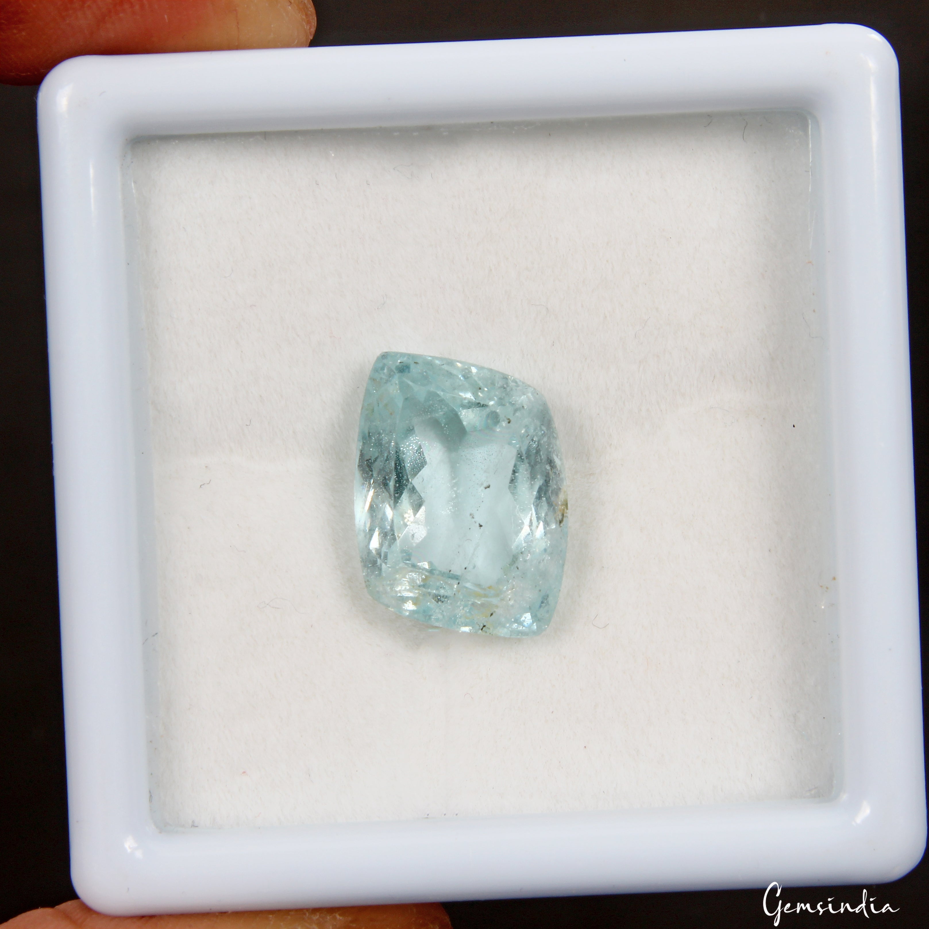 Certified 10.70 Ct Natural Untreated Blue Aquamarine Fancy Cut Rare Gem For Ring