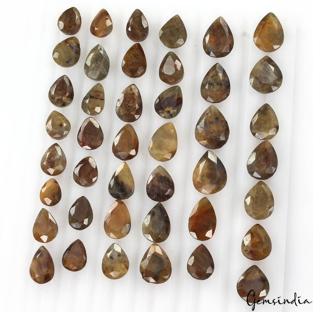 Sapphire Lot, Loose Gemstone, Untreated, Brown — 42 Pieces, 10mm to 17mm, 330 Ct, Madagascar