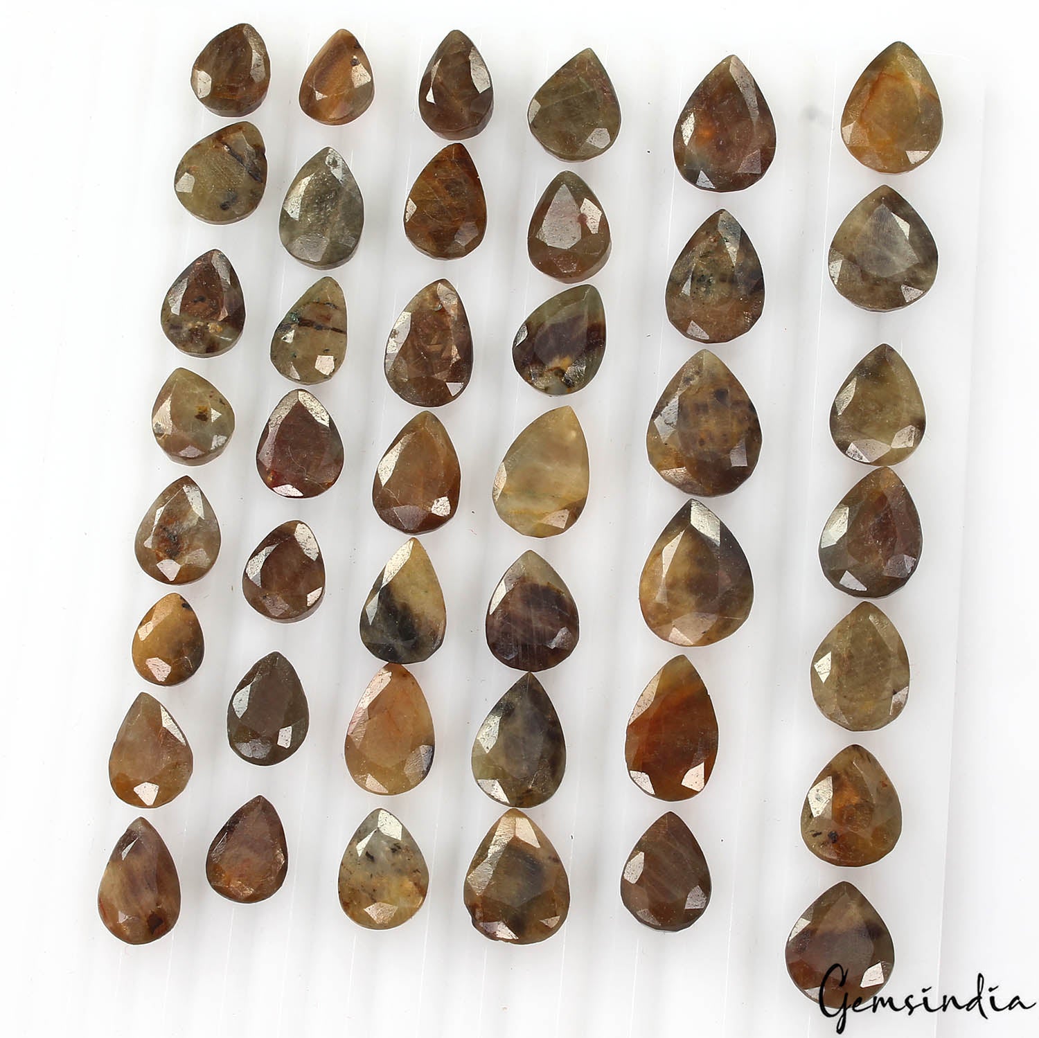 Sapphire Lot, Loose Gemstone, Untreated, Brown — 42 Pieces, 10mm to 17mm, 330 Ct, Madagascar
