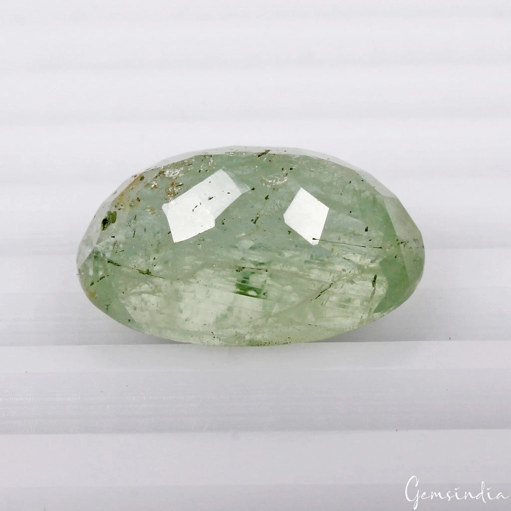 Aquamarine Loose Gemstone, Oval Cut, Green — 16x11x8 mm, 9.40 Ct, Brazil