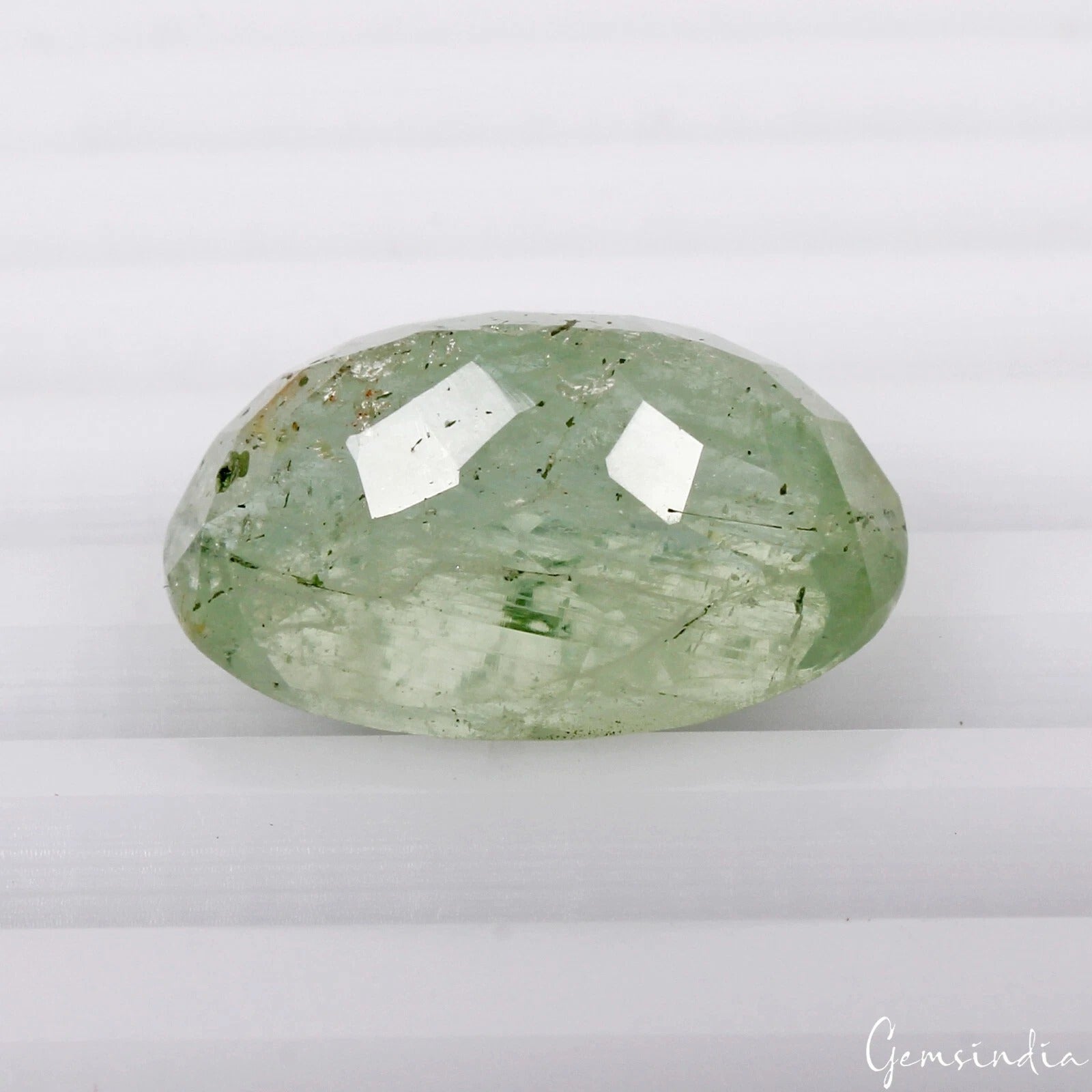 Aquamarine Loose Gemstone, Oval Cut, Green — 16x11x8 mm, 9.40 Ct, Brazil